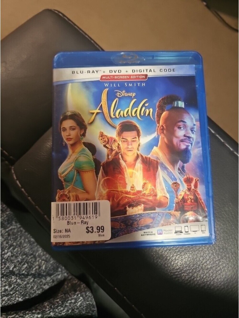 Aladdin (Blu-ray, 2019) NO DIGITAL COPY